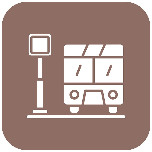 Utilizar la imagen vectorial del icono de transporte público Se puede utilizar para una vida sostenible