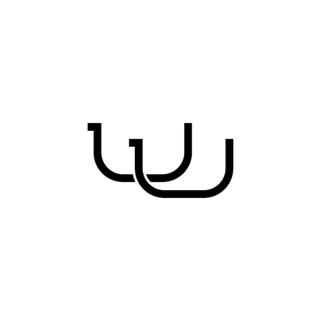 UU monograma diseño del logotipo letra texto nombre símbolo monocromático logotipo alfabeto carácter logotipo simple