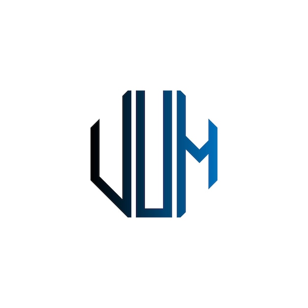 uum letra creativa inicial moderno minimalista atemporal espacio negativo monograma símbolo diseño del logotipo