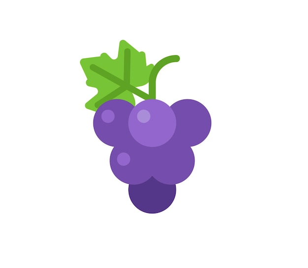 Uvas vector icono aislado Uvas emoji ilustración Uvas vector aislado emoticono