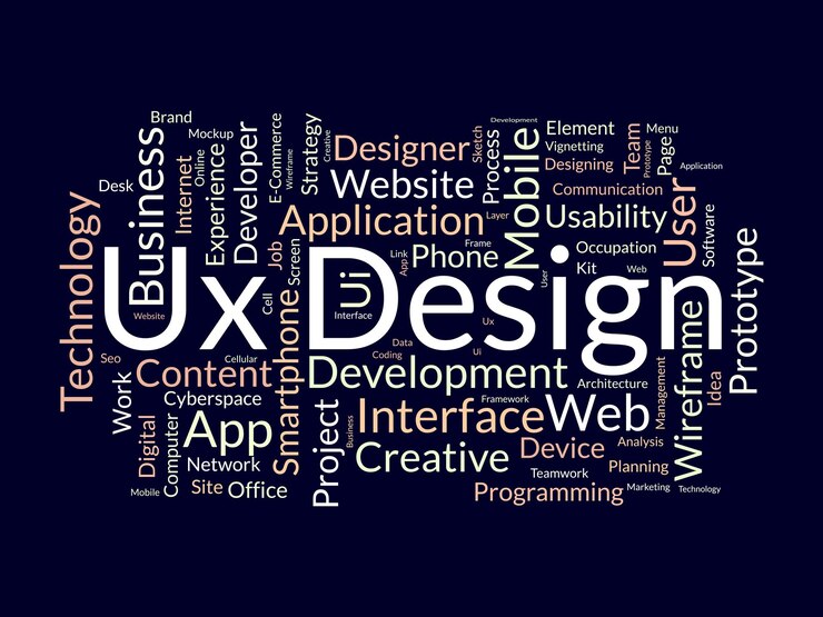 Vector ux diseño plantilla de nube de palabras web concepto de negocio fondo vectorial