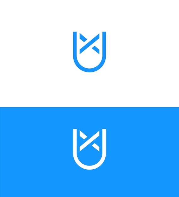 UXU Letrero Logotipo de identidad Signo Símbolo plantilla