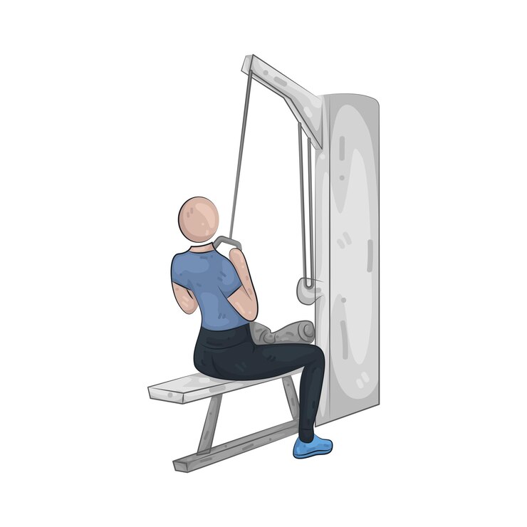 Vector v bar pulldown (descarga de la barra)
