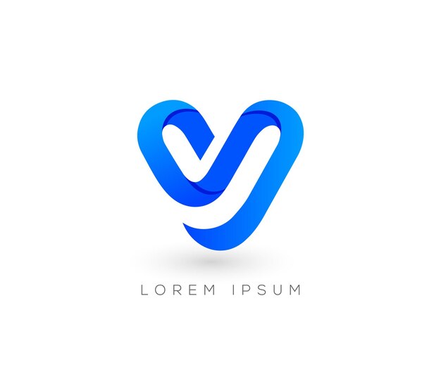 V plantilla inicial de diseño del logotipo
