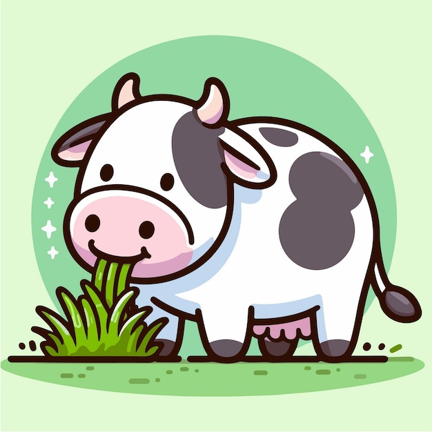 vaca comiendo pasto