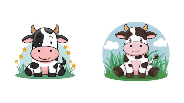 La vaca está mirando hacia el frente.
