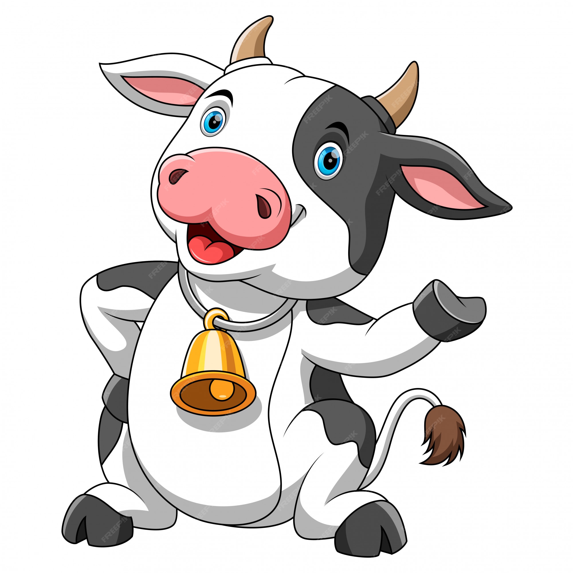 Vaca feliz de dibujos animados | Vector Premium Vaca feliz de dibujos animados | Vector Premium