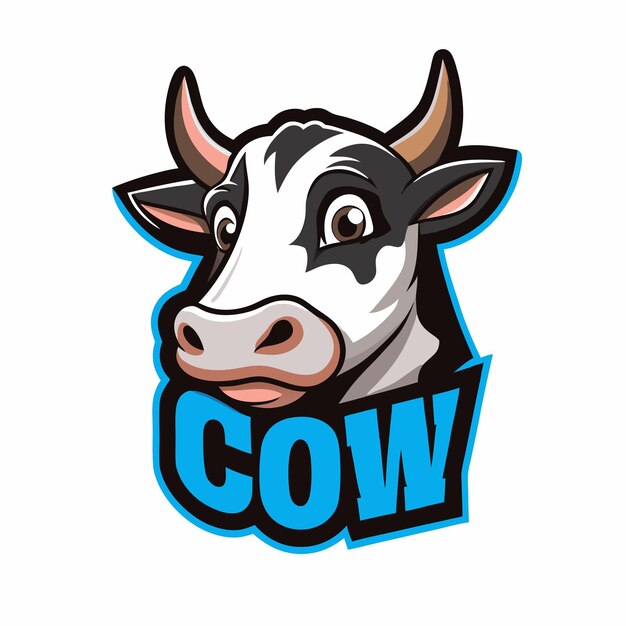 una vaca con la palabra vaca en ella