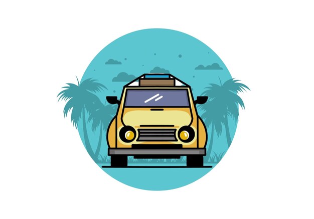 Vacaciones en diseño de ilustración de coche