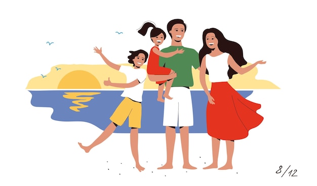 Vacaciones en familia en el mar