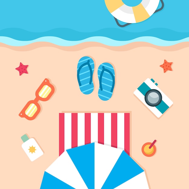 Vacaciones en el fondo de la playa