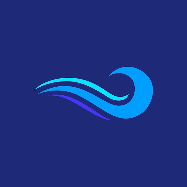 vacaciones de olas oceánicas vector de diseño de logotipo moderno
