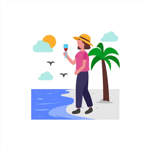 Vacaciones en la playa Relajación
