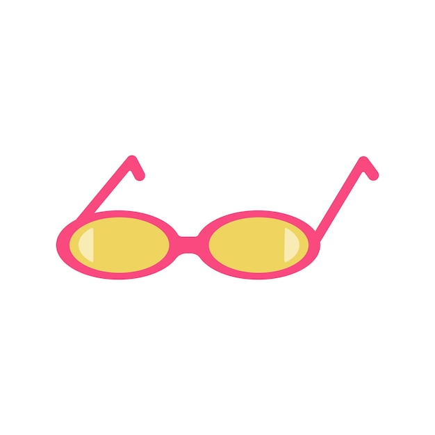 Vacaciones vector rosa gafas de sol aisladas