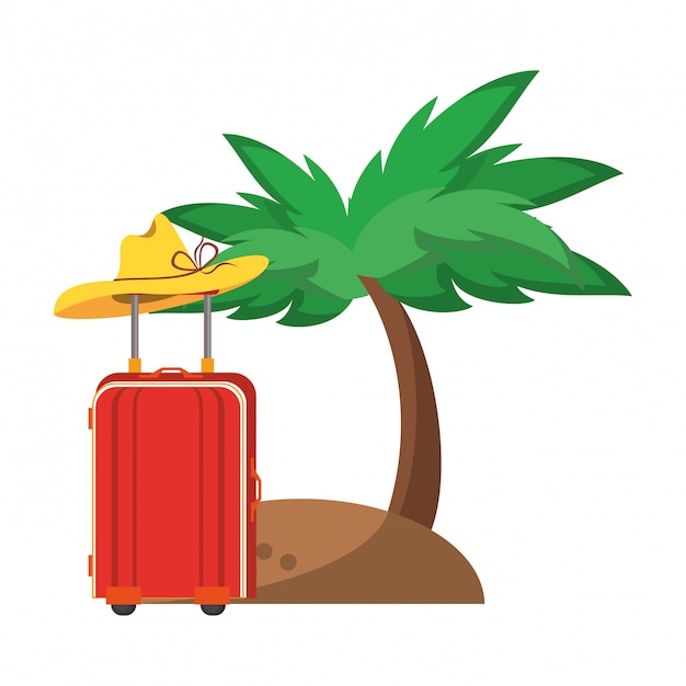 Vacaciones de verano y caricaturas de viaje.