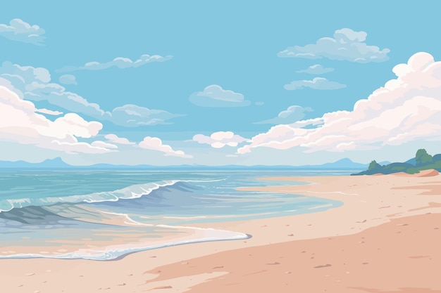 Vector vacaciones de verano con dibujos animados niños playa vector ilustración