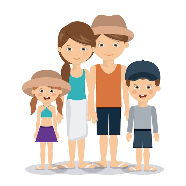 vacaciones de verano en el diseño de la familia