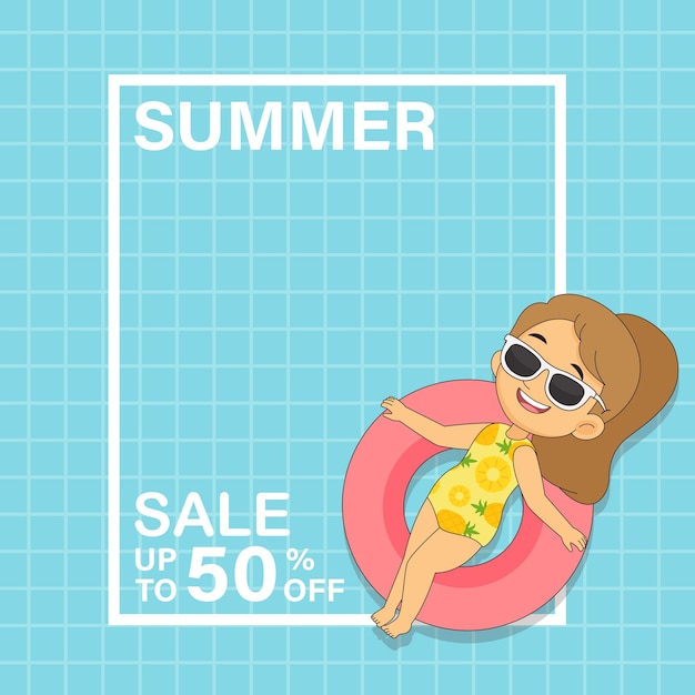 En vacaciones de verano, Fondo de verano. Ilustración de venta