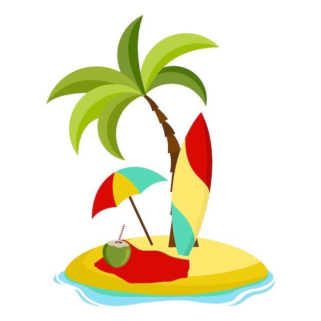 Vacaciones de verano en la isla de la playa