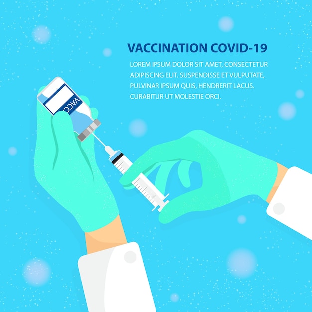 Vacuna covid19 y jeringas hay muchos virus pero no pueden entrar en el área de la vacuna.