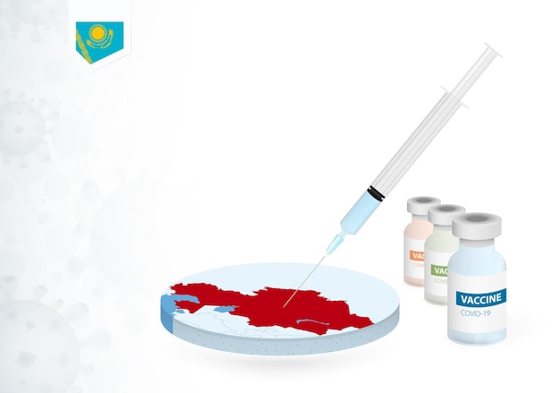 Vacunación en kazajstán con diferentes tipos de vacuna covid19