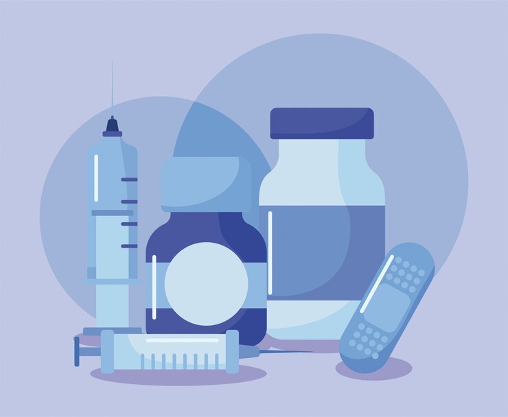 Vector vacunación y salud, inmunización médica.