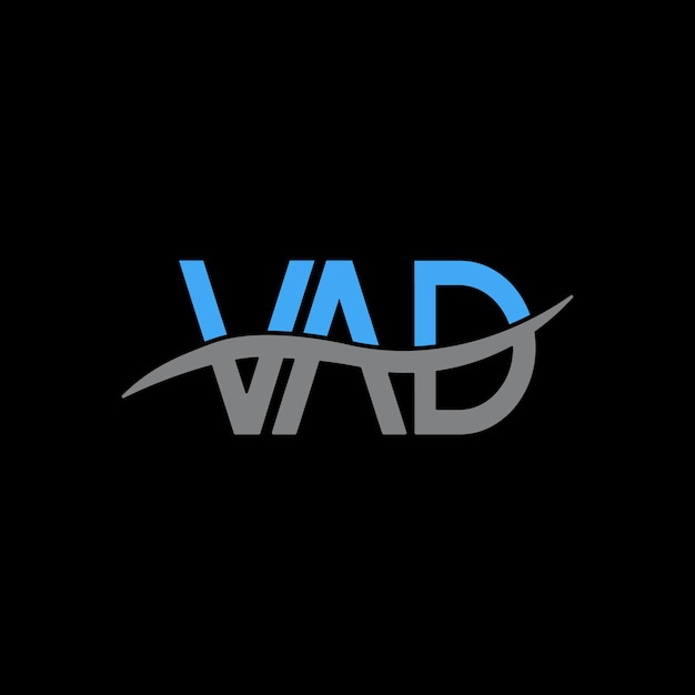 VAD letra inicial diseño de logotipo plantilla ilustración vectorial