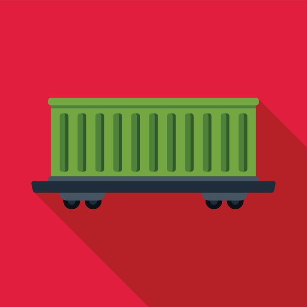Vagón de carga de tren verde que transporta carga por todo el país