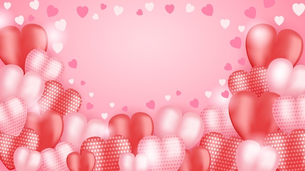 Valentín Gradiente Vector Fondo con el amor para la invitación de fondo