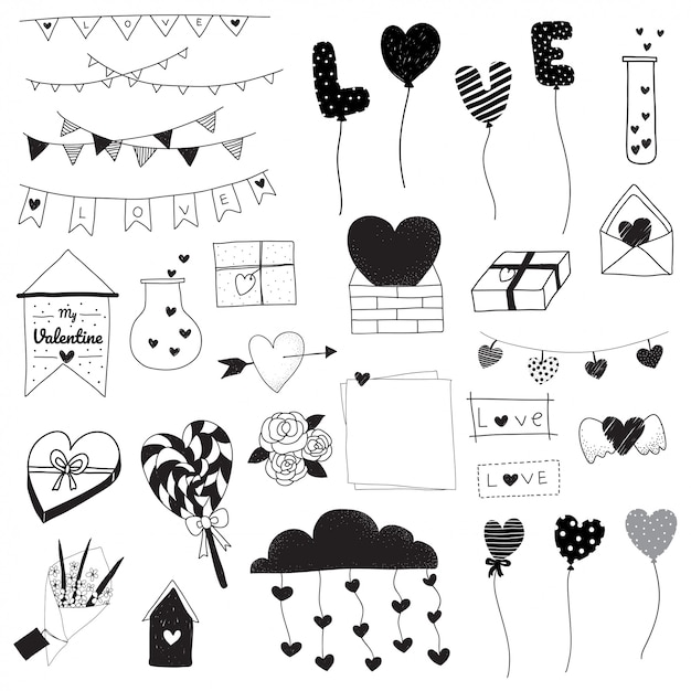 Valentine Doodle establece sorteo en blanco y negro