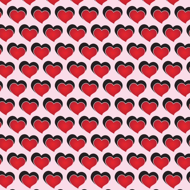 Valentine y Heart Seamless Pattern BackgroundHeart Patrón Iconos y gráficos de arte vectorial