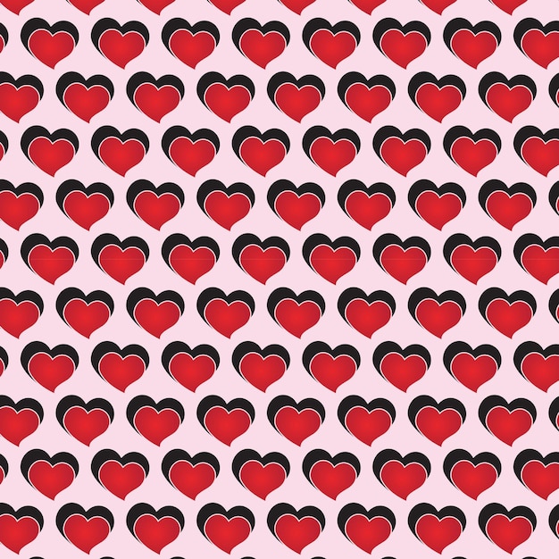 Valentine y Heart Seamless Pattern BackgroundHeart Patrón Iconos y gráficos de arte vectorial