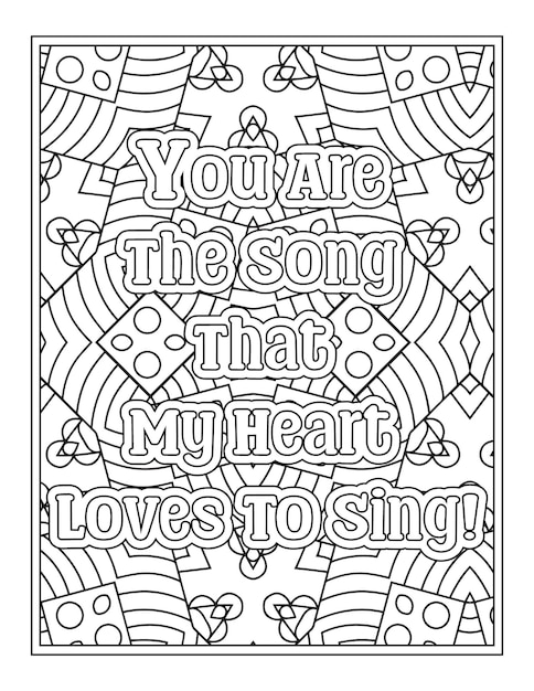 Valentine Quotes Coloring Pages for Kdp Coloring Pages