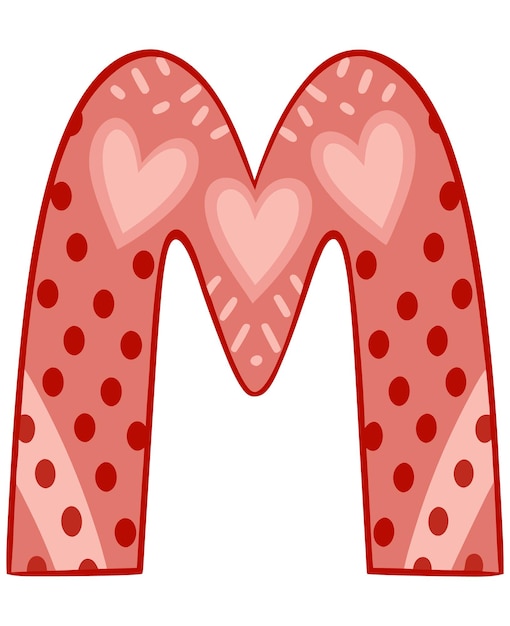 Valentines alfabeto letra clipart generativo ai