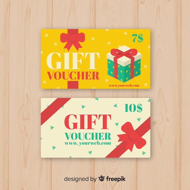 Vector vales de regalo hermosos