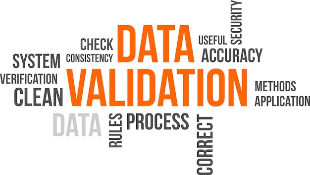 validación de datos en la nube de palabras