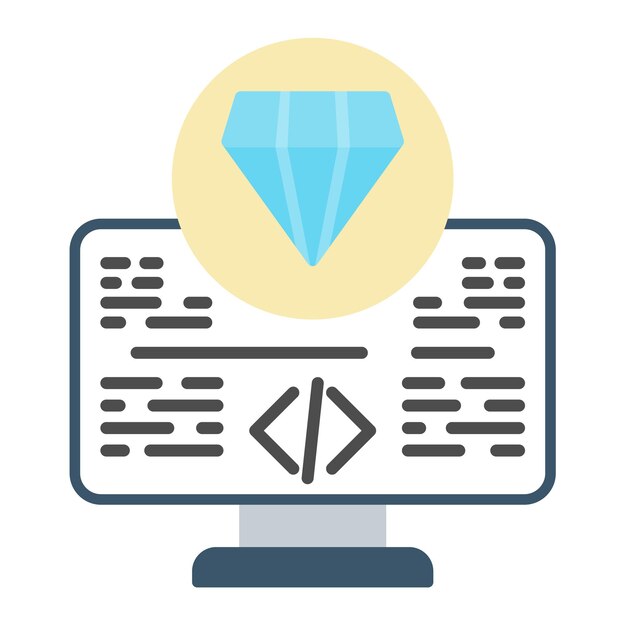 Valiosa ilustración plana del software