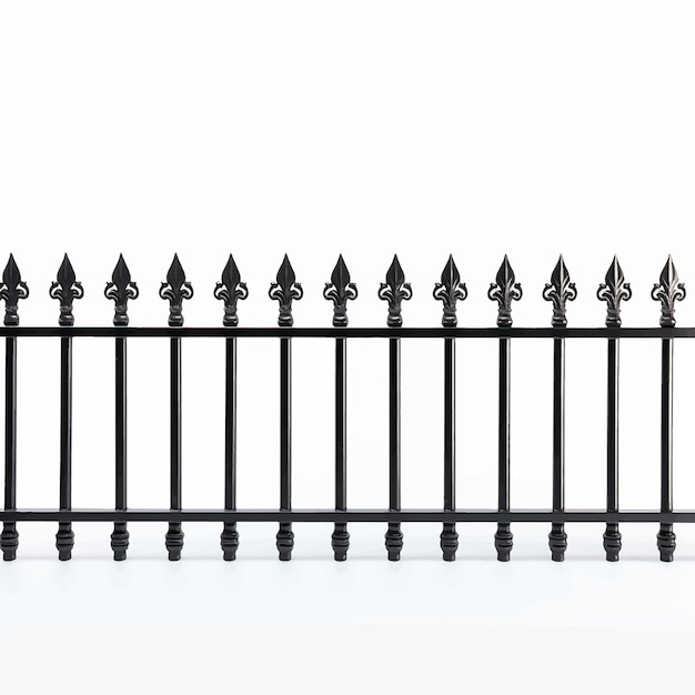 Vector valla arquitectura de hierro metálica puerta vieja forjado diseño de seguridad patrón arte barrera negro adornado