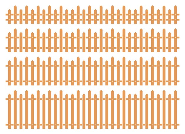Valla de color en la ilustración de vector de estilo plano aislado en blanco