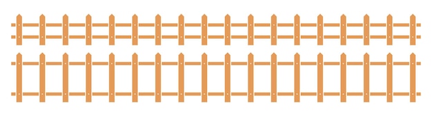 Valla de color en la ilustración de vector de estilo plano aislado en blanco