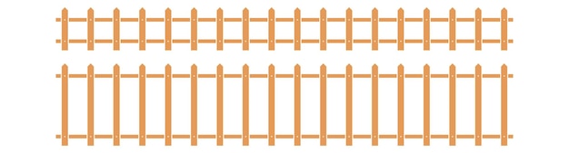 Valla de color en la ilustración de vector de estilo plano aislado en blanco