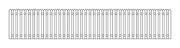 Valla de contorno en la ilustración de vector de estilo plano aislado en blanco