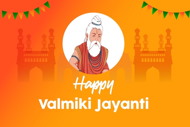 Valmiki de jyanti ilustración benner diseño vektor