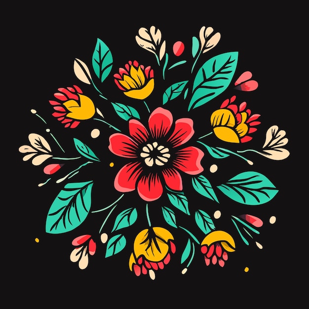 Un vals de flores que rodea suavemente los patrones florales