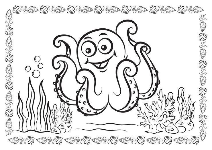 Vamos a colorear los animales marinos