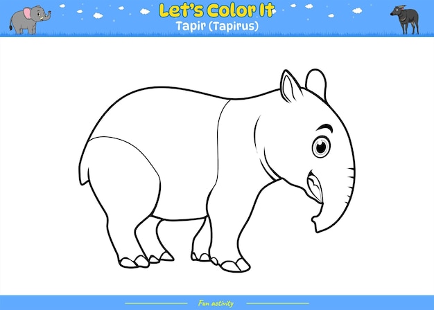 Vamos a colorearlo Tapir