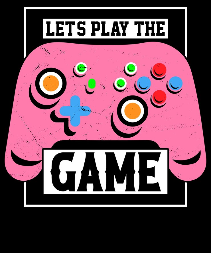 Vector vamos a jugar el diseño de la camiseta del juego.