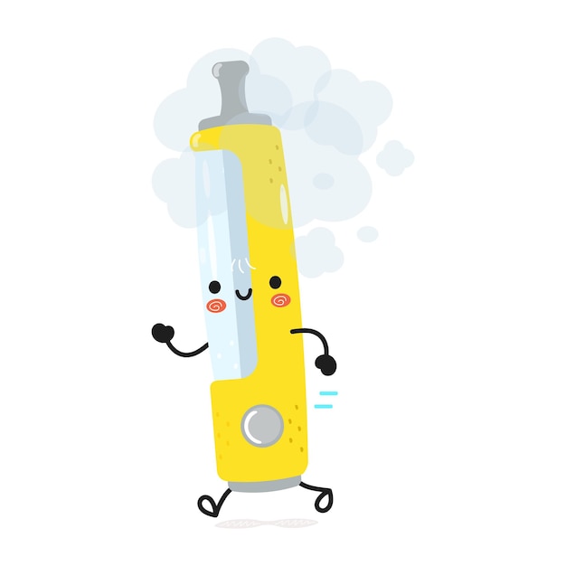 Vape lindo divertido corriendo