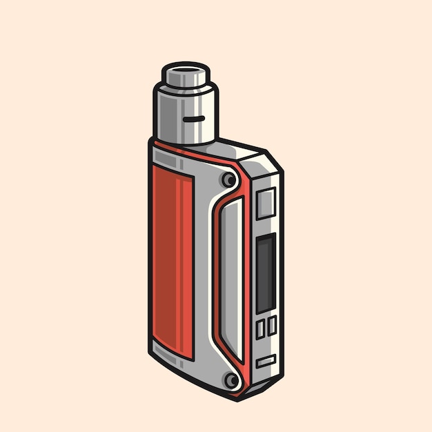 Vape Logo Vector Art Ilustración sobre fondo aislado