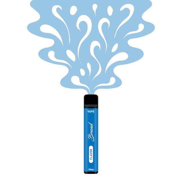 Vector vape pen cigarrillos electrónicos de vaporización desechables ilustración vectorial de los e-cigarrillos